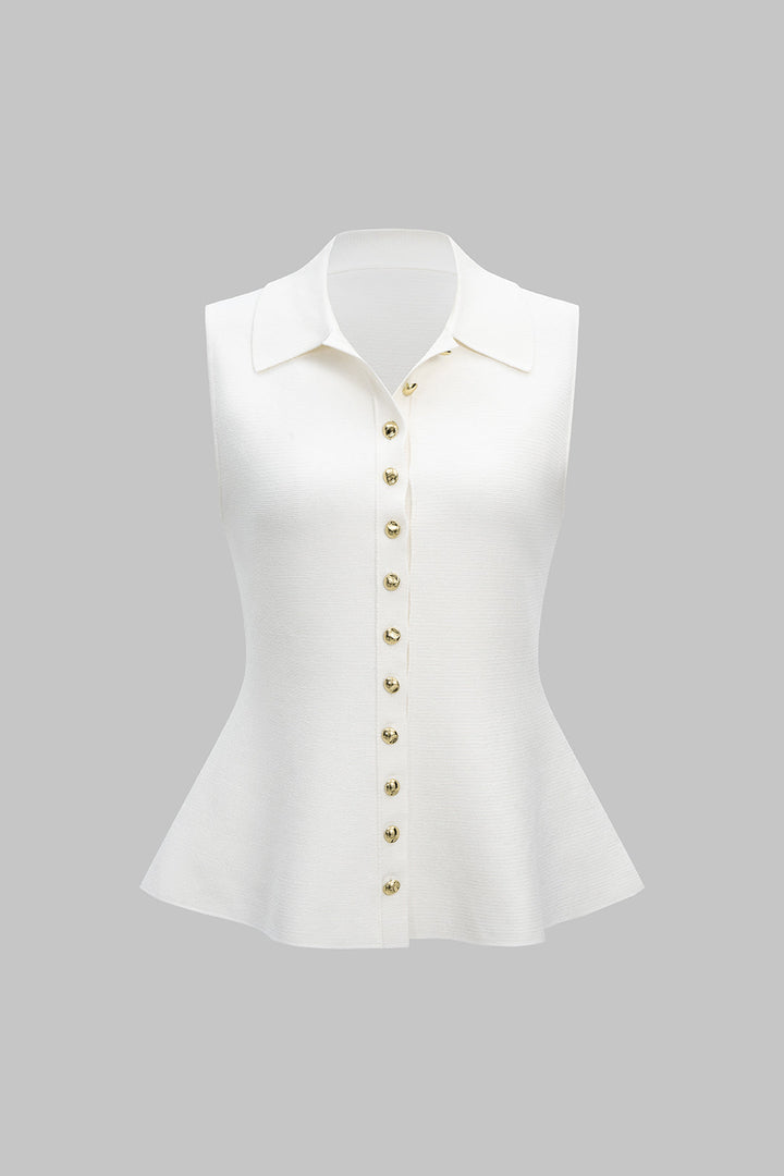 Knit Button Detail Vest