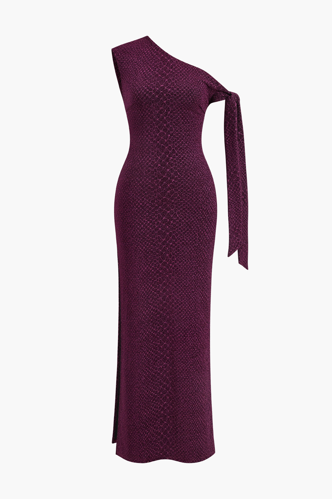 Asymmetrical Sleeveless Tie Knot Maxi Dress