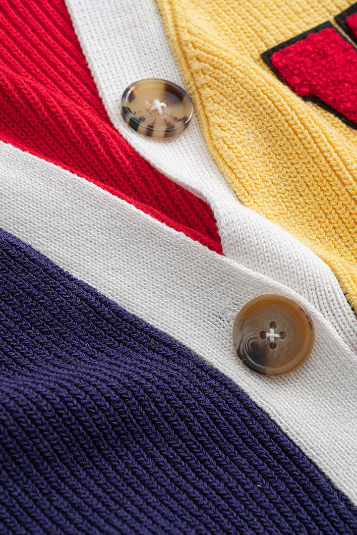 Knit Button Contrast Tank Top