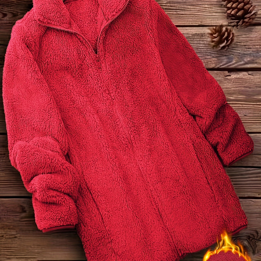 Yara™ | Elegant Zip-Up Fleece Coat