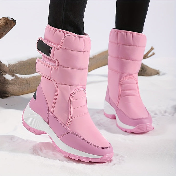 Cassandra™ | Quilted hook-and-loop mid-calf snow boots