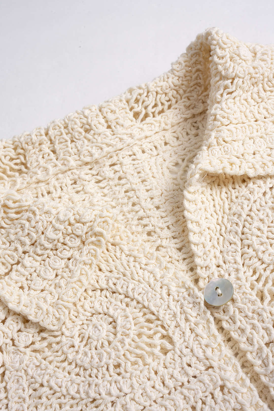 Knit Button Hollow Out Cardigan