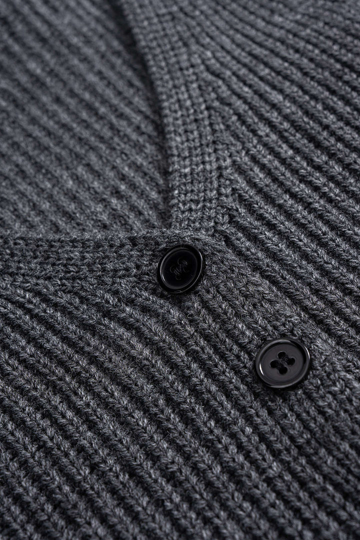 Knit V-neck Button Vest
