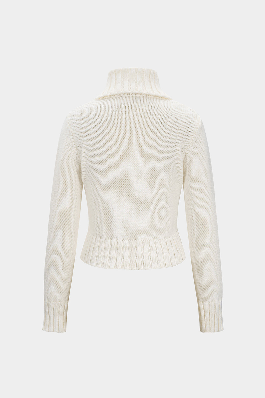 Knit Double Breasted Zipper Cardigan