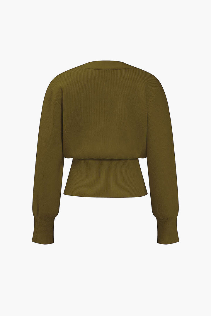 V-Neck Sweater Cardigan