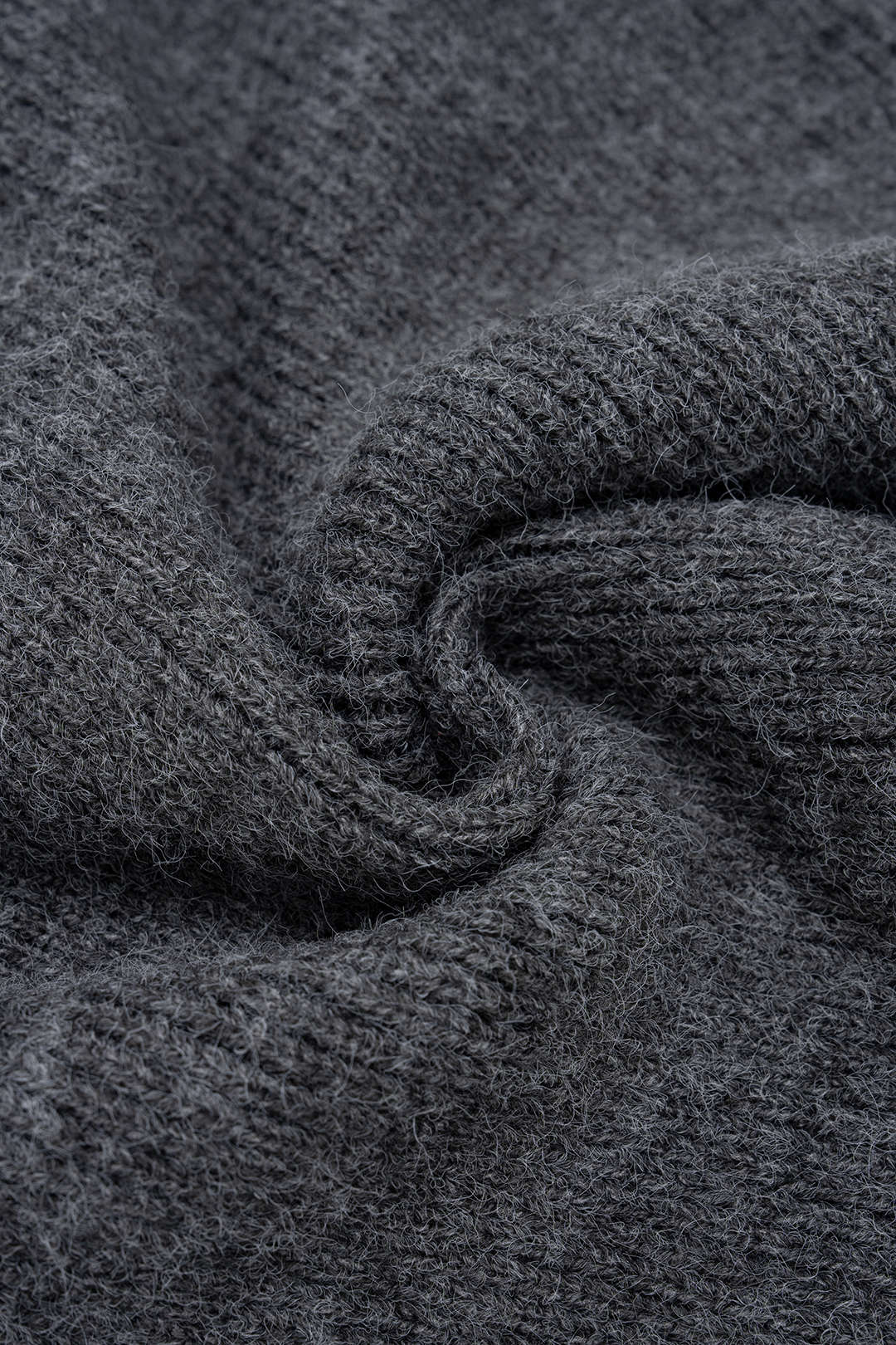 Knit Button Contrast Long-Sleeve Top