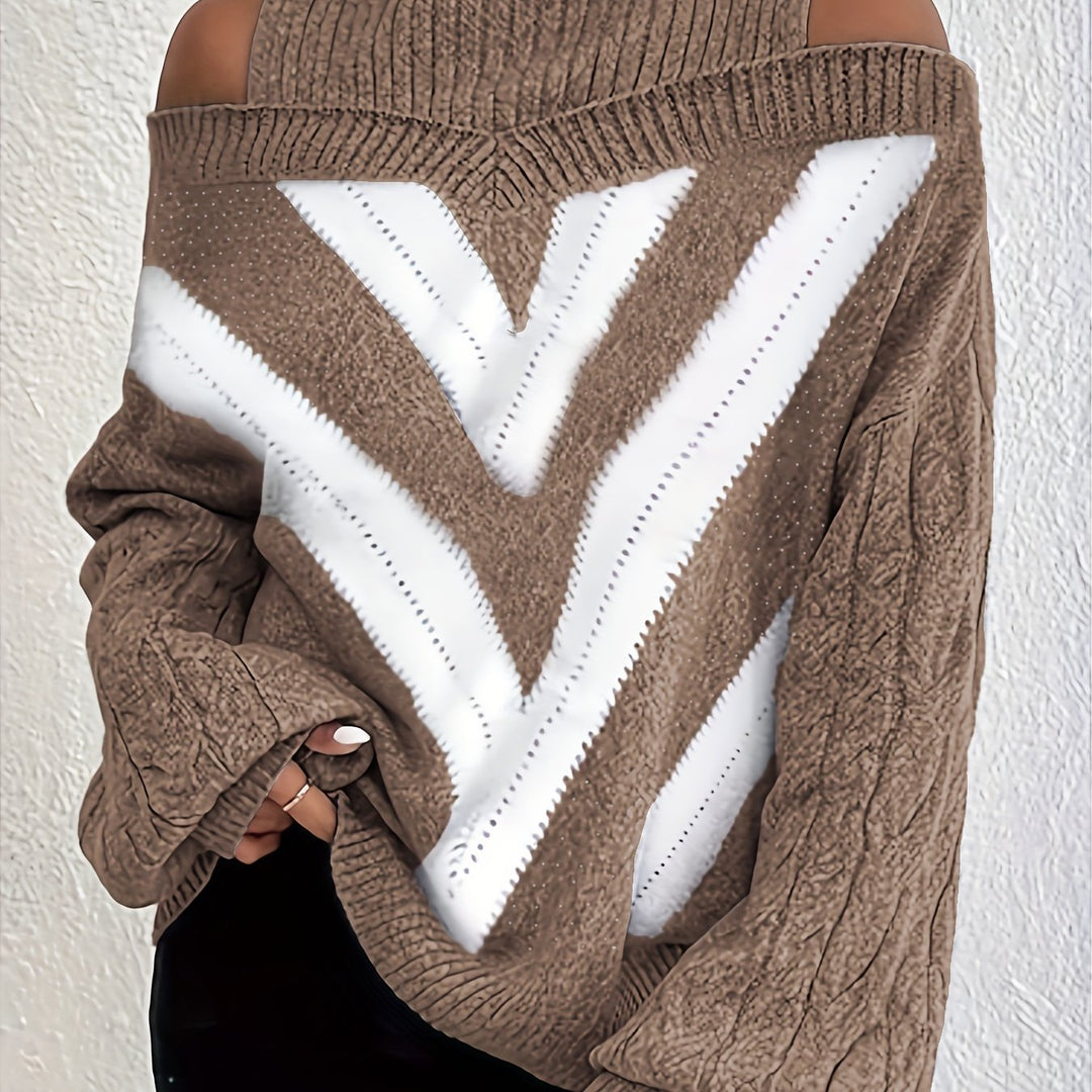 Noa™ | Elegant Off-Shoulder Sweater