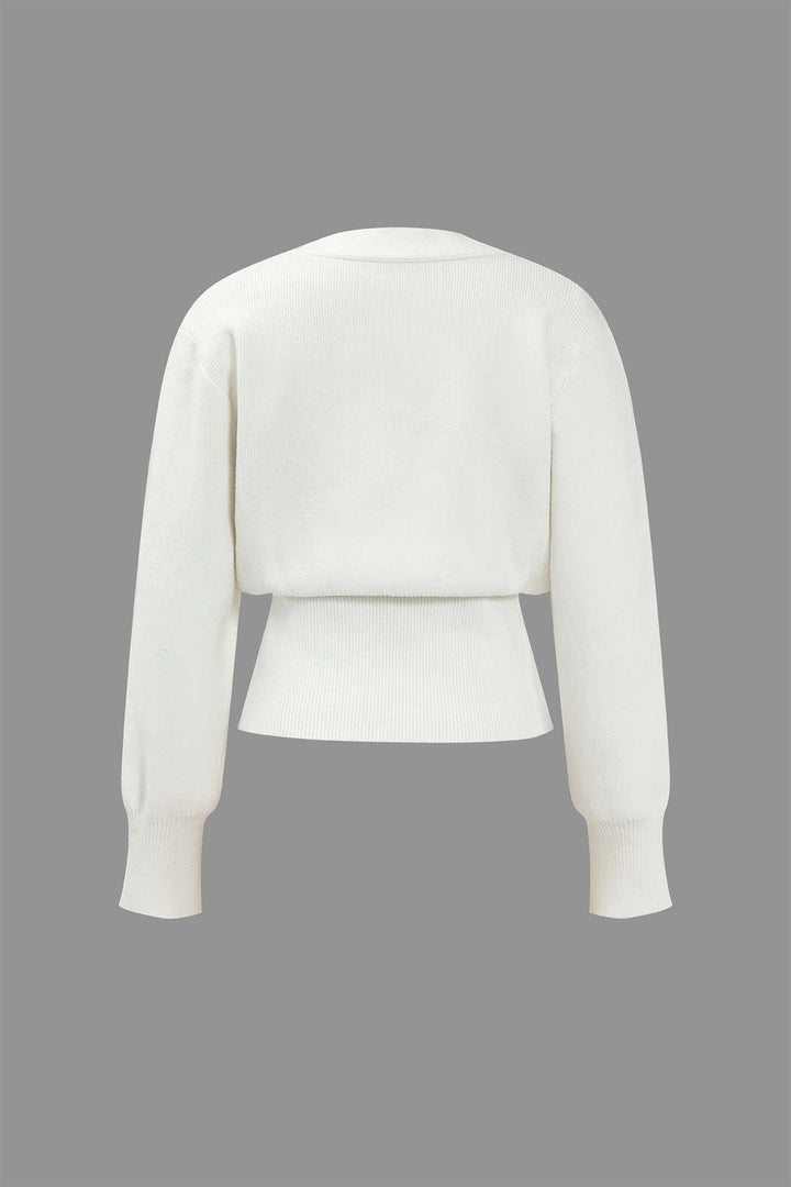 V-Neck Sweater Cardigan