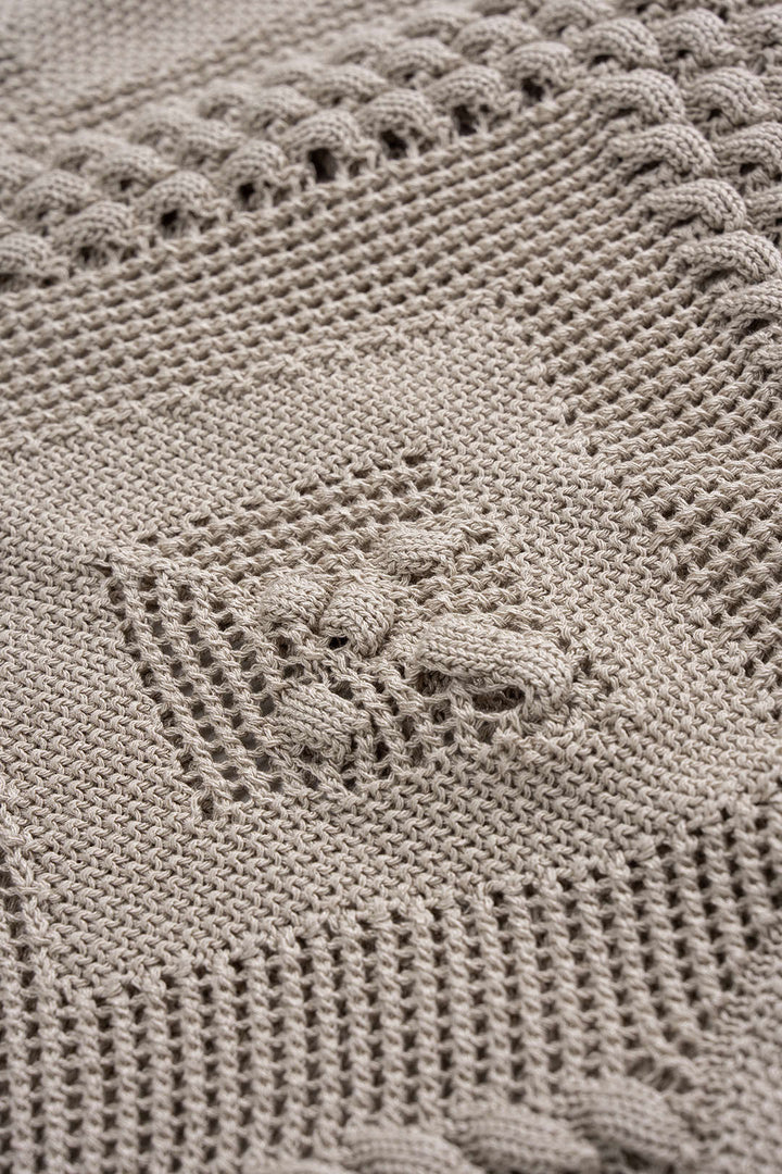 Knit V-Neck Hollow Out Tank Top
