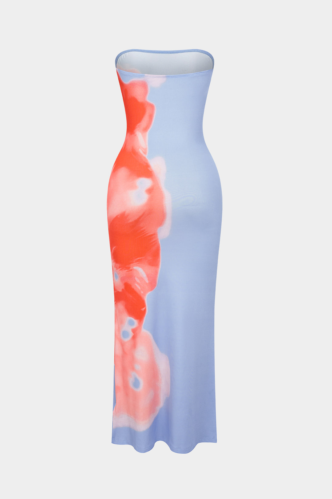 Flower Print Slit Maxi Dress