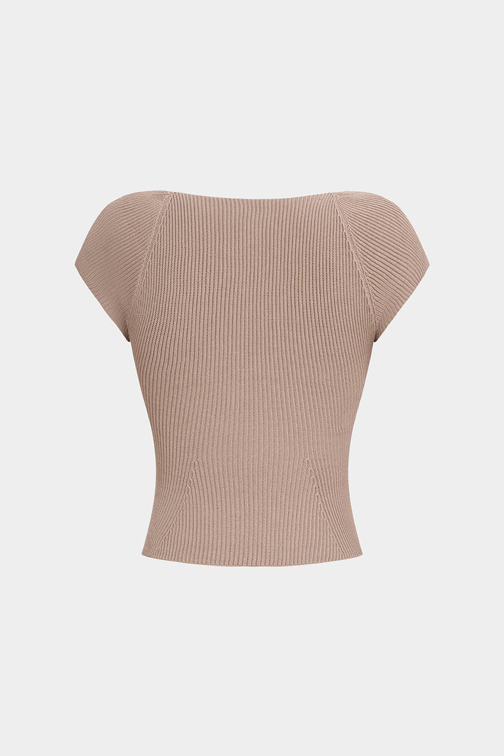 Knit Basic Short-Sleeve Top