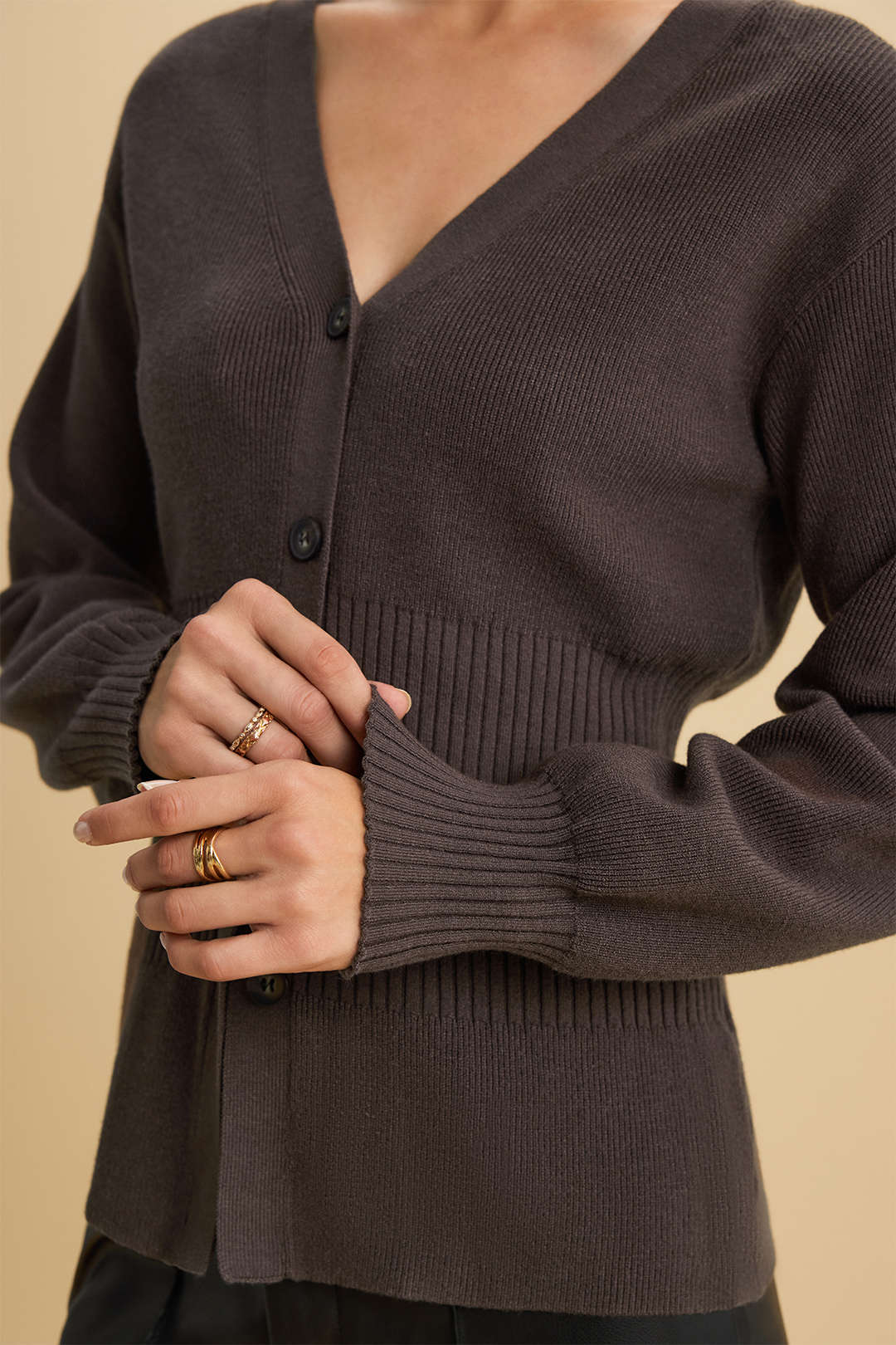 Knit Button Sweater Cardigan