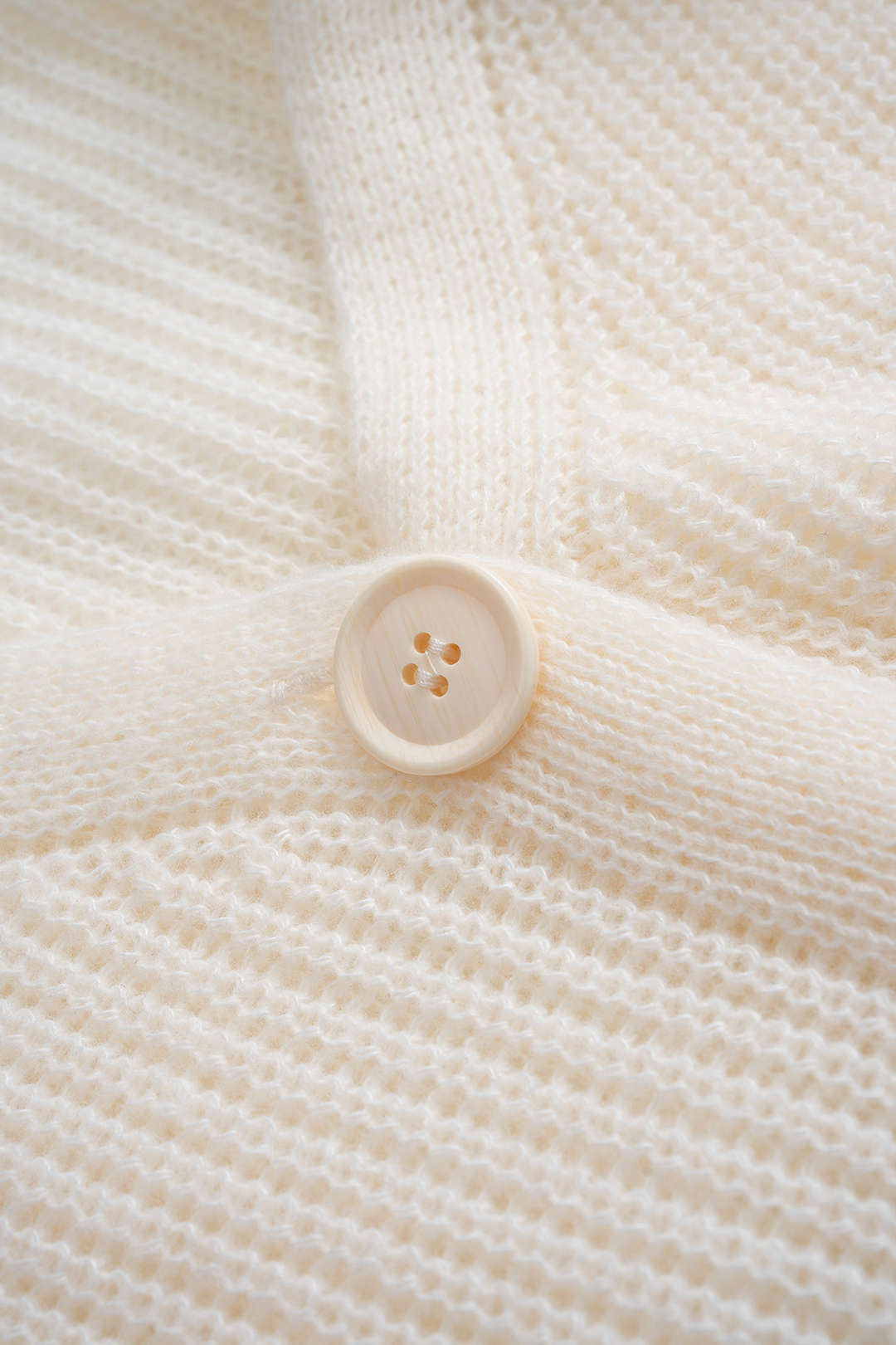 Wool 3D Floral V-Neck Cardigan