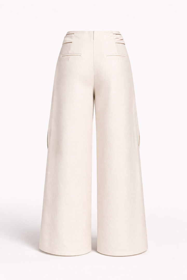 Elegant Knot Wrap Wide-Leg Pants