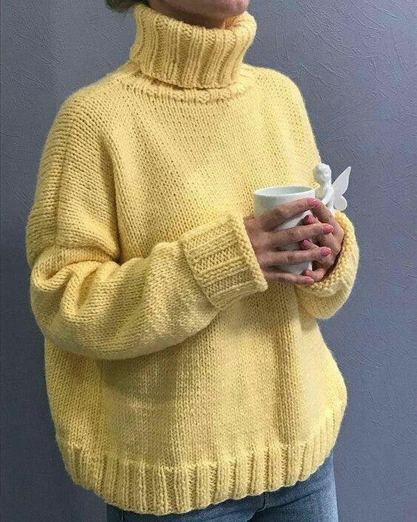 Olivia™ | Oversized chunky-knit turtleneck sweater