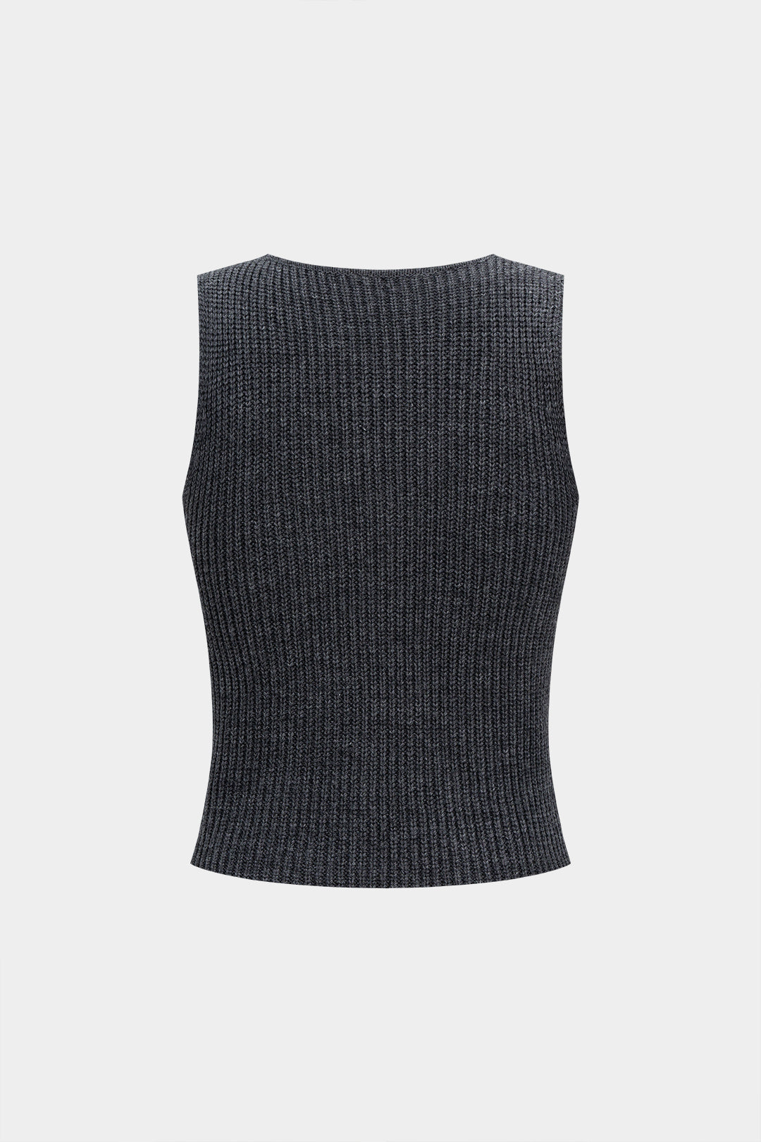 Knit V-neck Button Vest