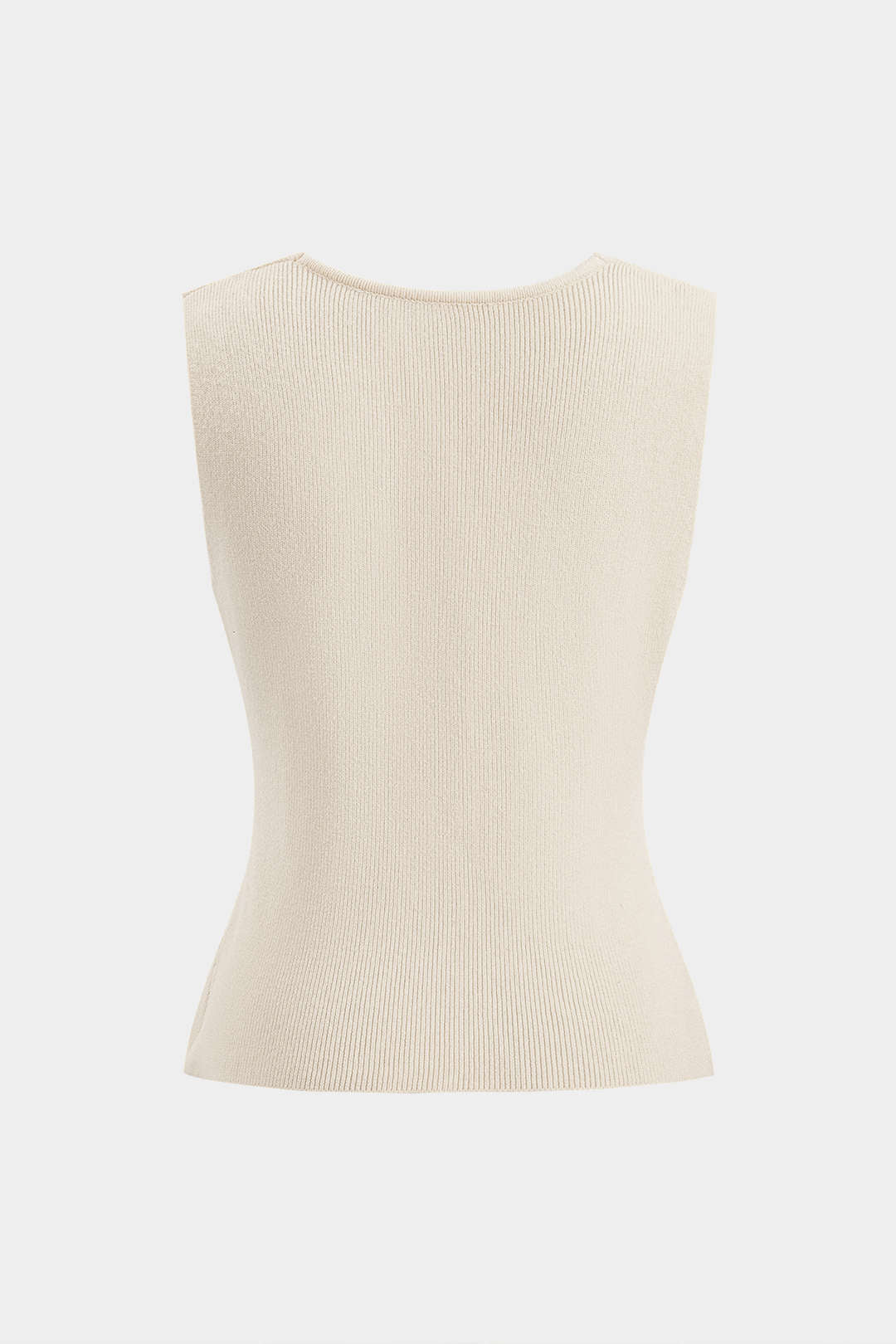 Sweater Metallic Button Tank Top