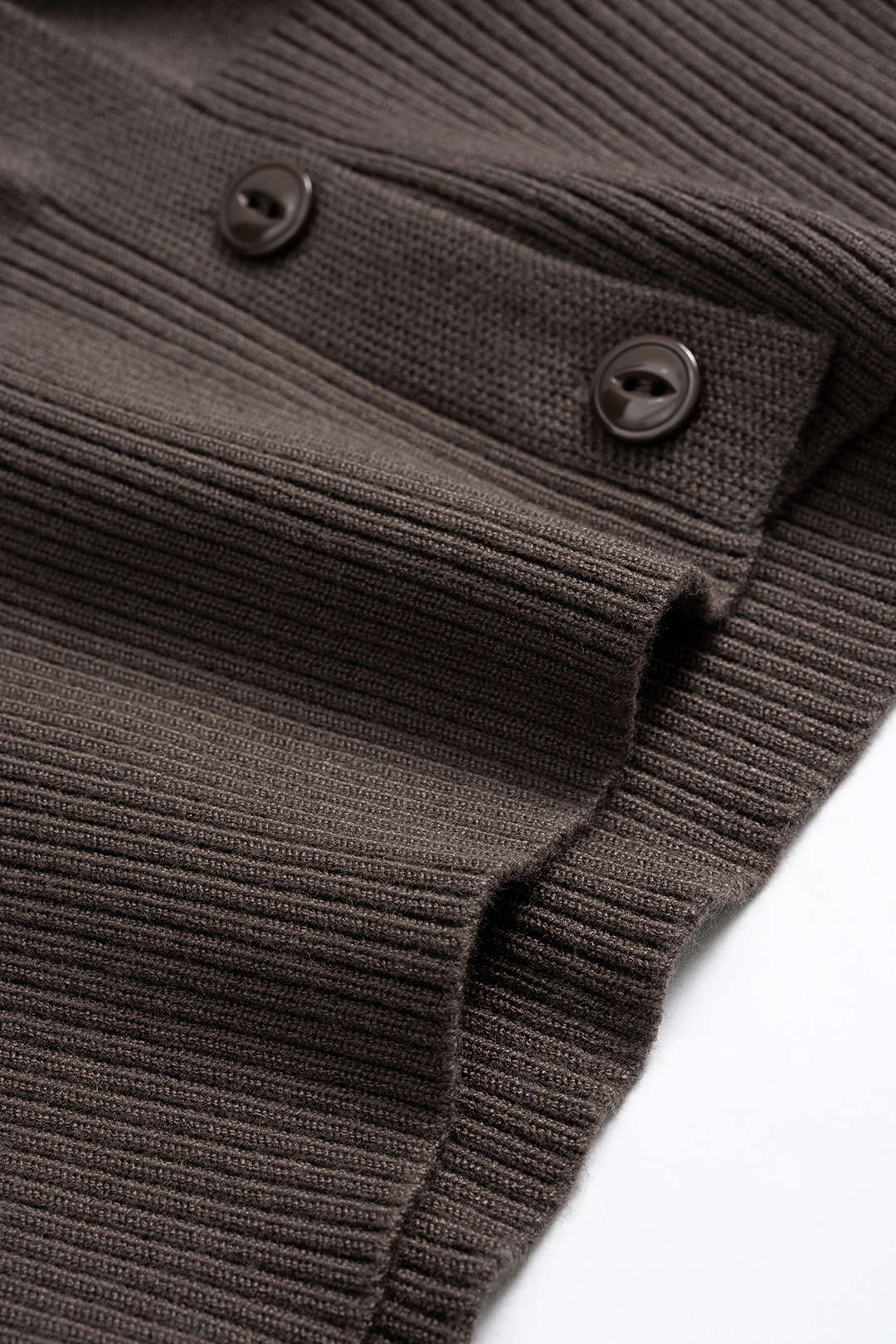 Knit Contrast Stripes Print V-Neck Button Long-Sleeve Top