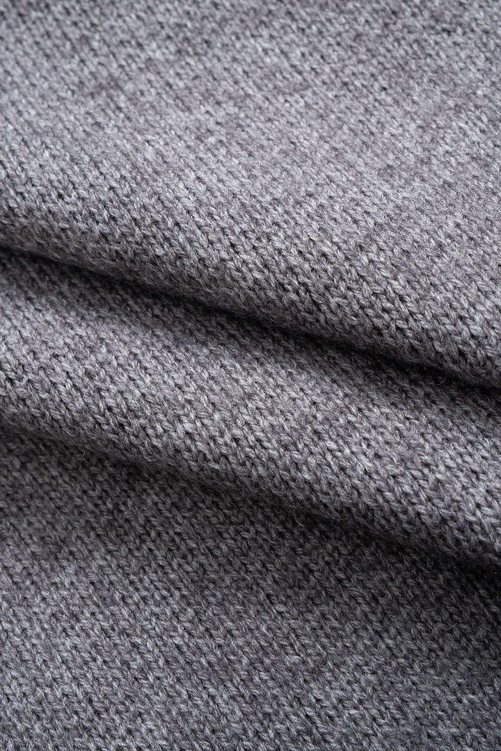 Knit Contrast Line Lapel Cardigan