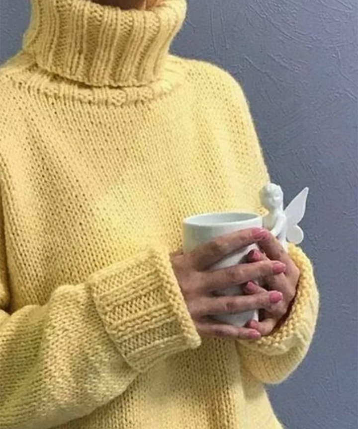 Olivia™ | Oversized chunky-knit turtleneck sweater