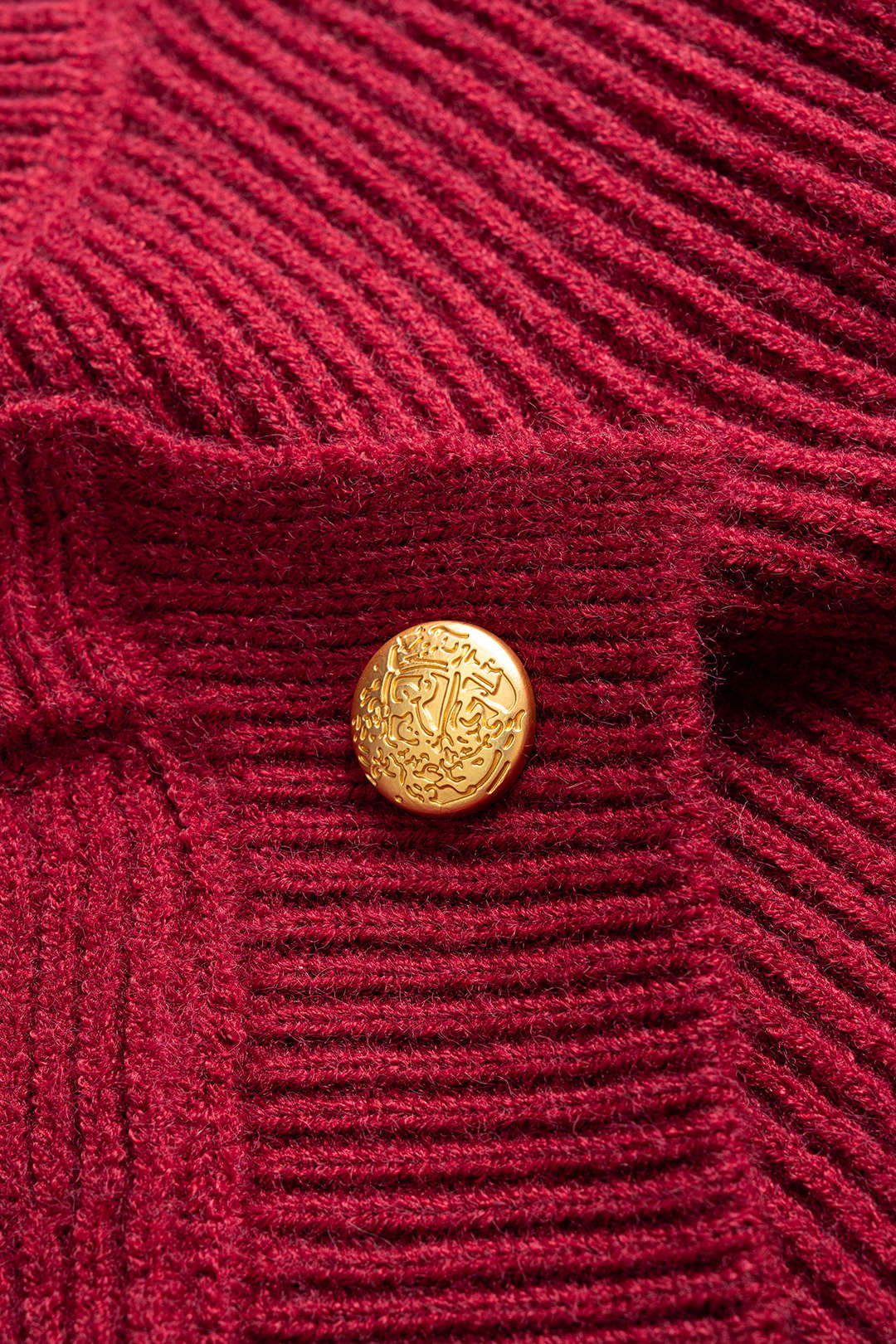 Knit Metallic Button Asymmetrical Tie-Up Pocket Cardigan
