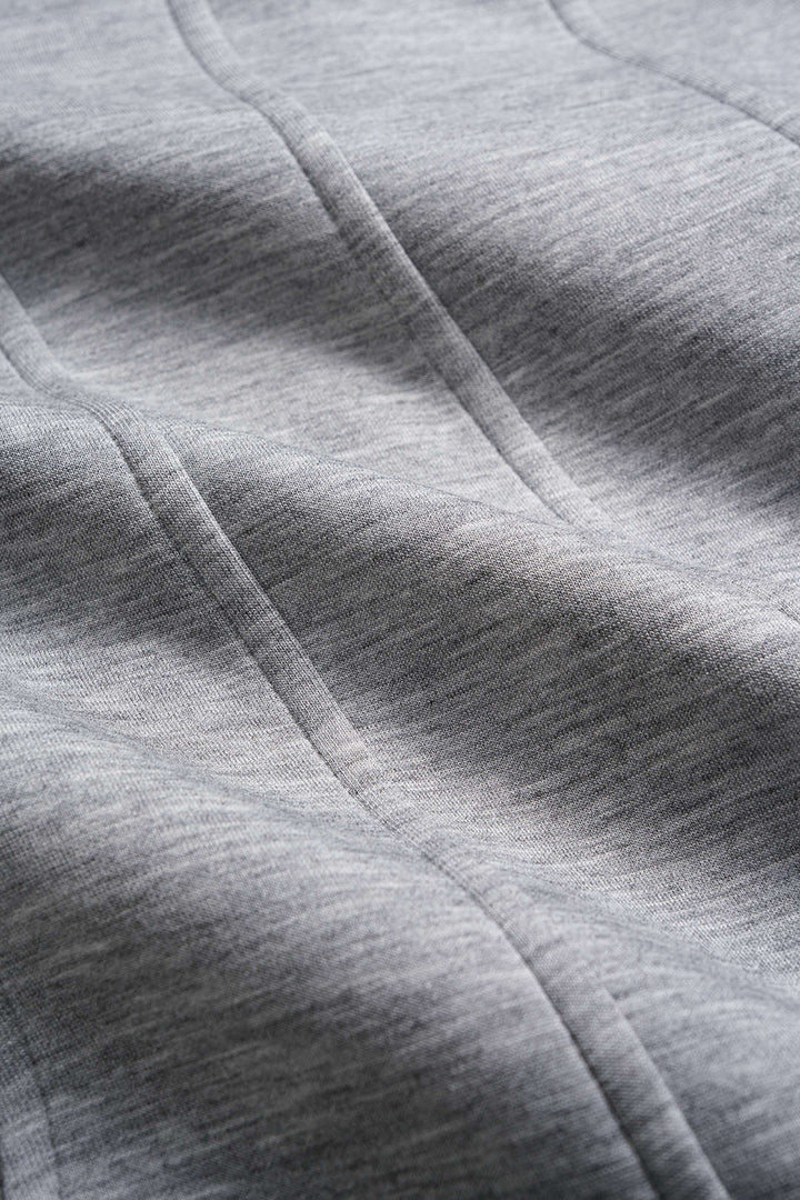 Lapel Zipper Long Sleeve Maxi Dress