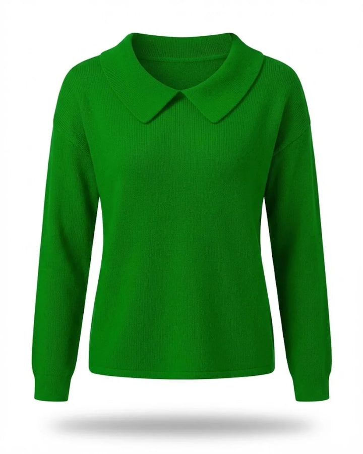Edwina™ | Peter Pan collar relaxed knit sweater