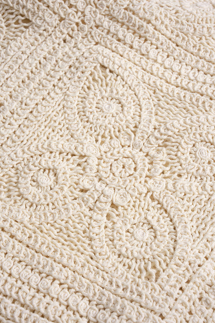 Knit Button Hollow Out Cardigan