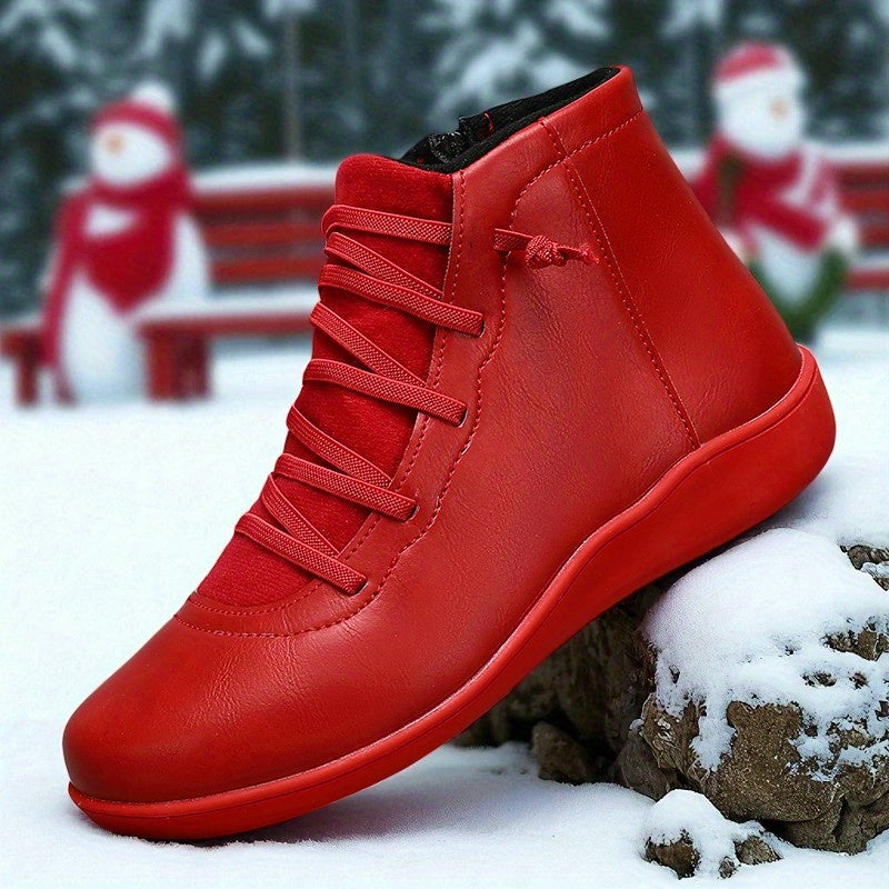 Anatolia™ | Leather-and-suede lace-up high-top ankle boots