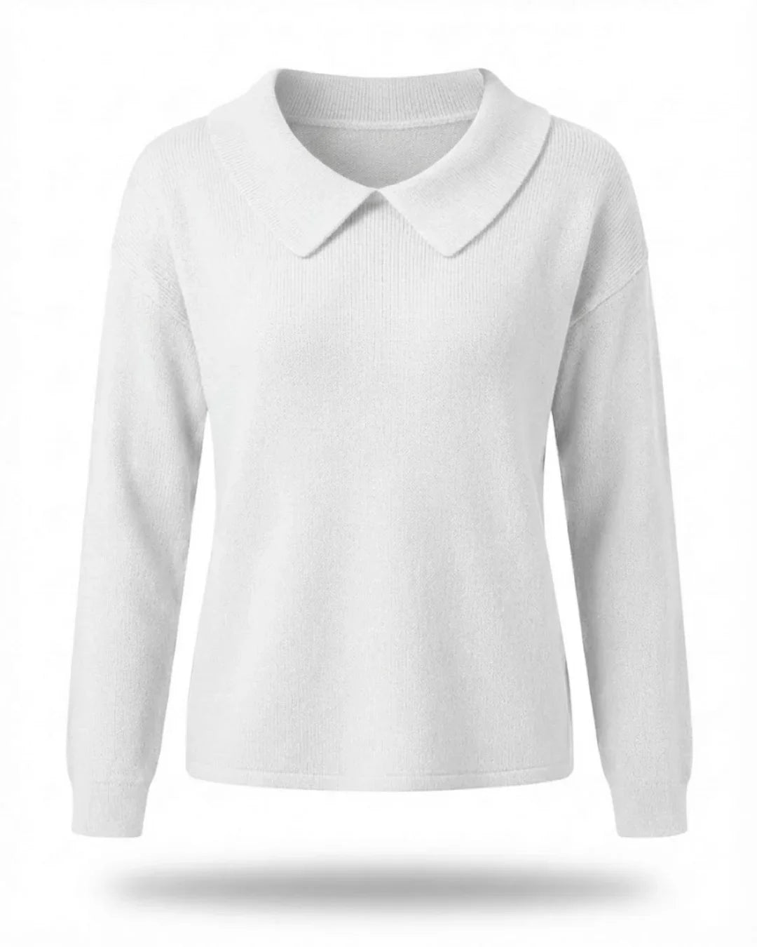 Edwina™ | Peter Pan collar relaxed knit sweater
