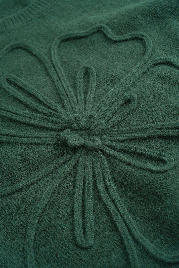 Knit 3D Flower Embroidery Tank Top