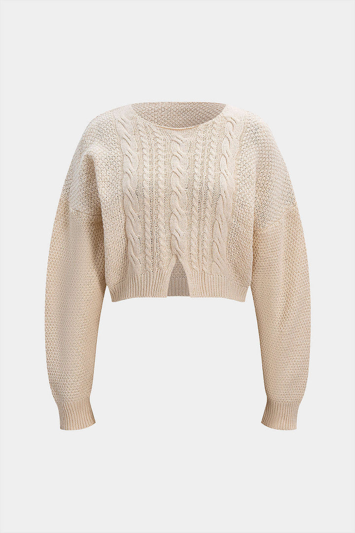 Cable Knit Long-Sleeve Top