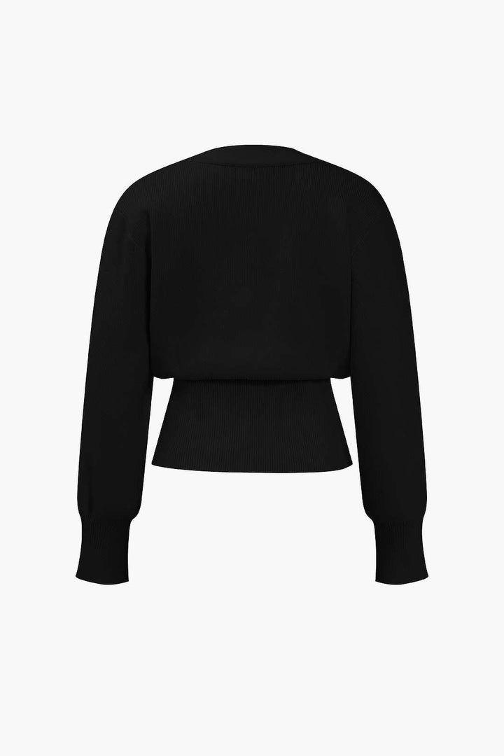 V-Neck Sweater Cardigan