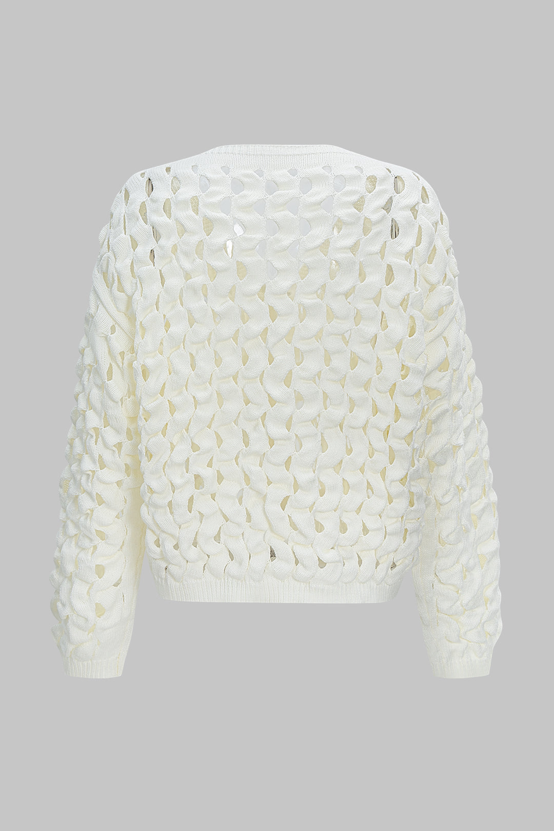 Knit Cut Out Sweater Cardigan