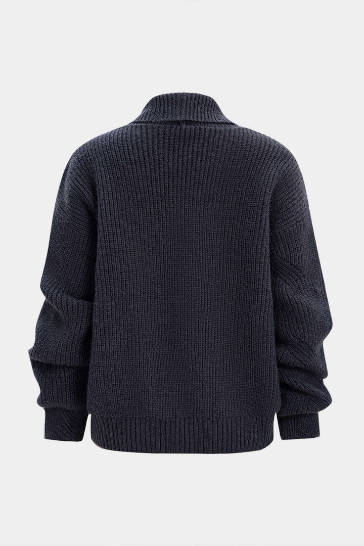 Knit Double-Breasted Cardigan