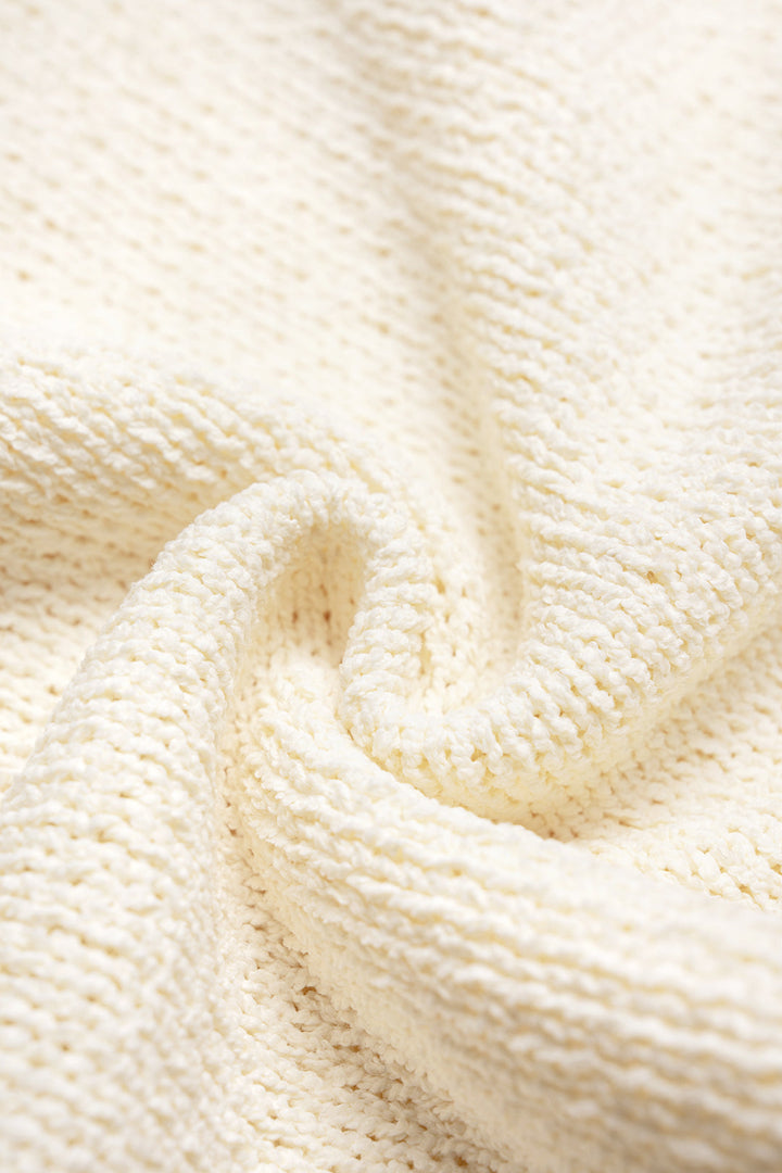 Knit Braided Round Neck Cami Top