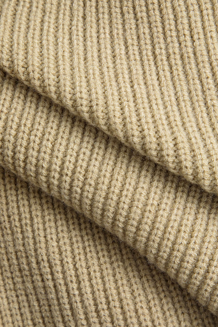 Knit Patchwork Zipper Cardigan