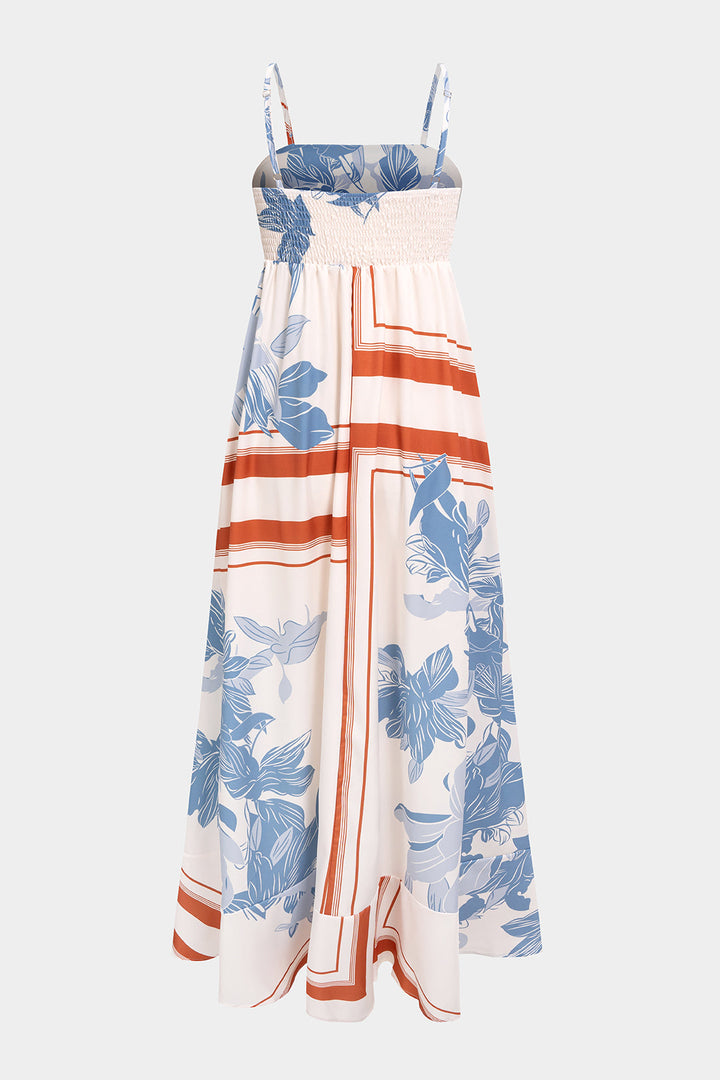 Floral Print Sleeveless Maxi Dress