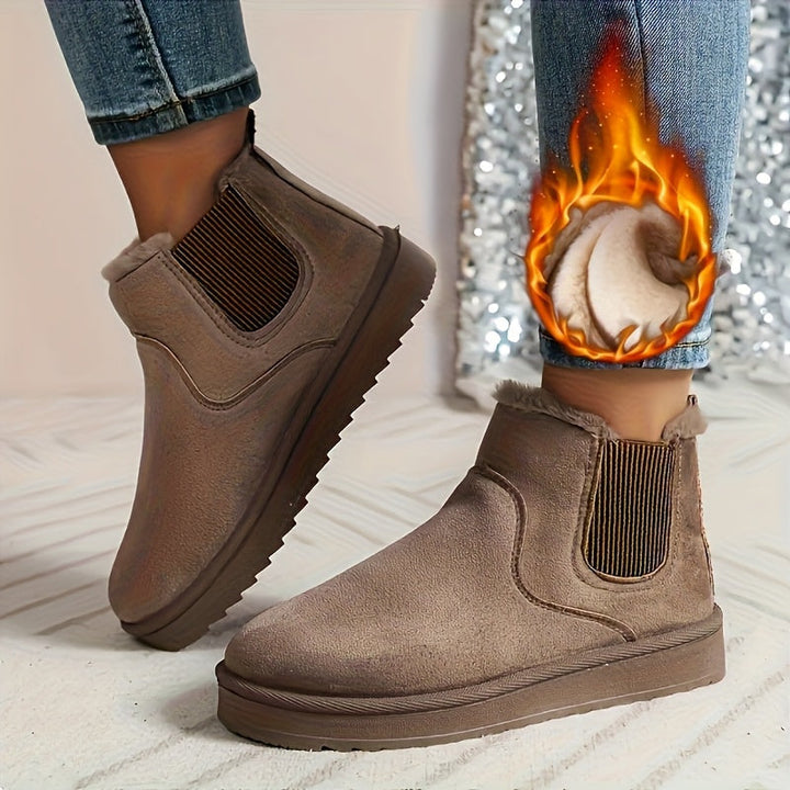 Marisol™ | Fleece-Lined Chelsea Winter Ankle Boots