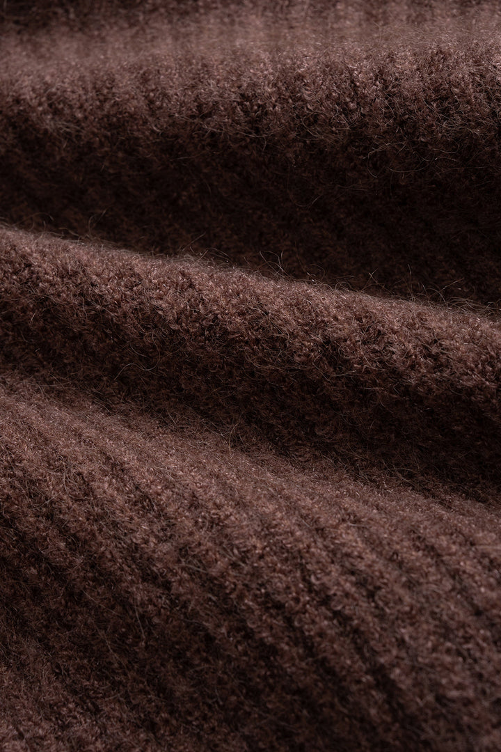 Knit Crossed V-Neck Long-Sleeve Top