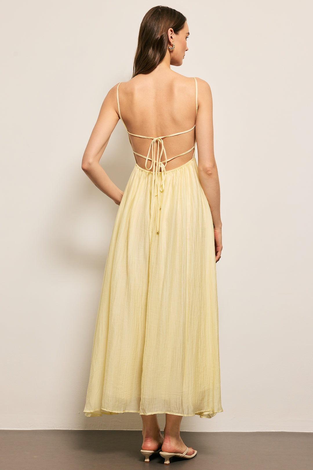 Linen Slip Sleeveless Maxi Dress
