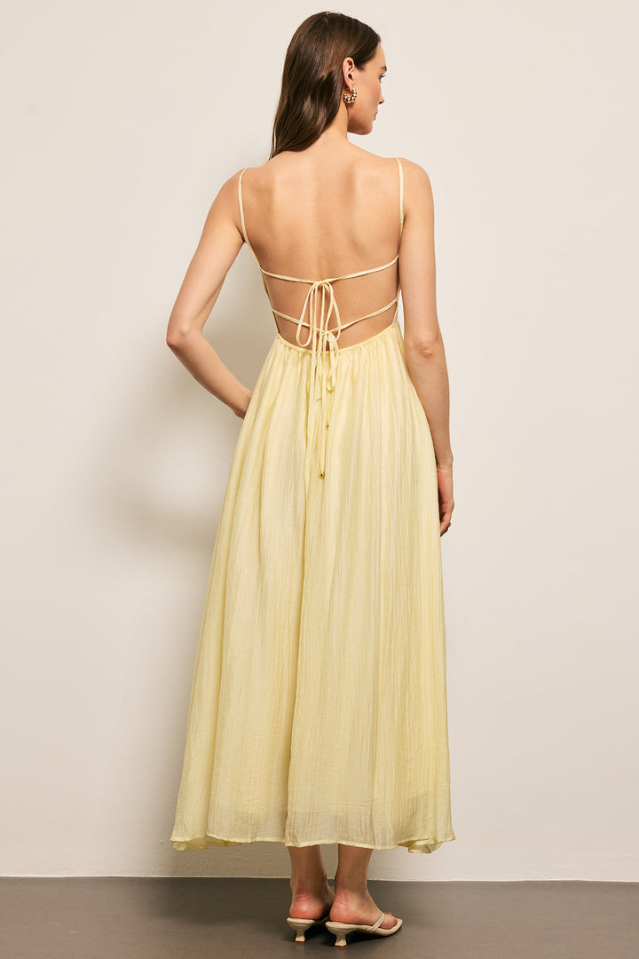 Linen Slip Sleeveless Maxi Dress