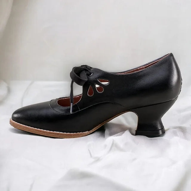 Lilly™ | Elegant Vintage Leather Heels