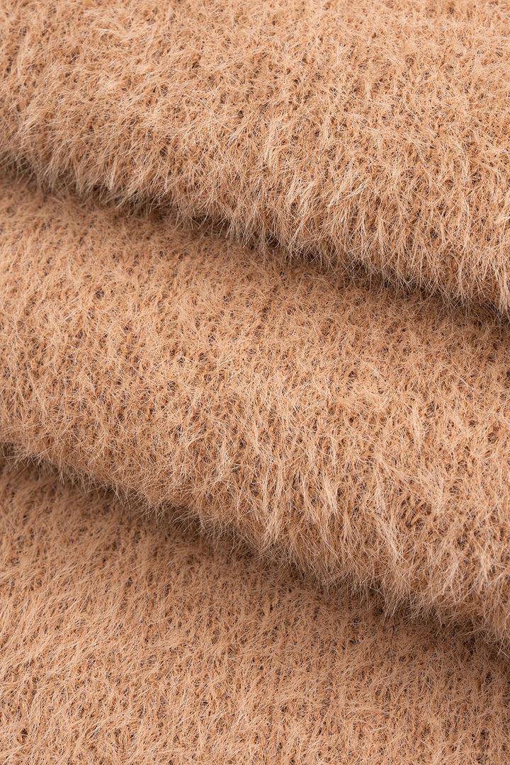 Knit Draped Off Shoulder Long-Sleeve Top