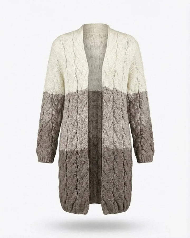 Kalila™ | Ombre Cable-Knit Long Cardigan