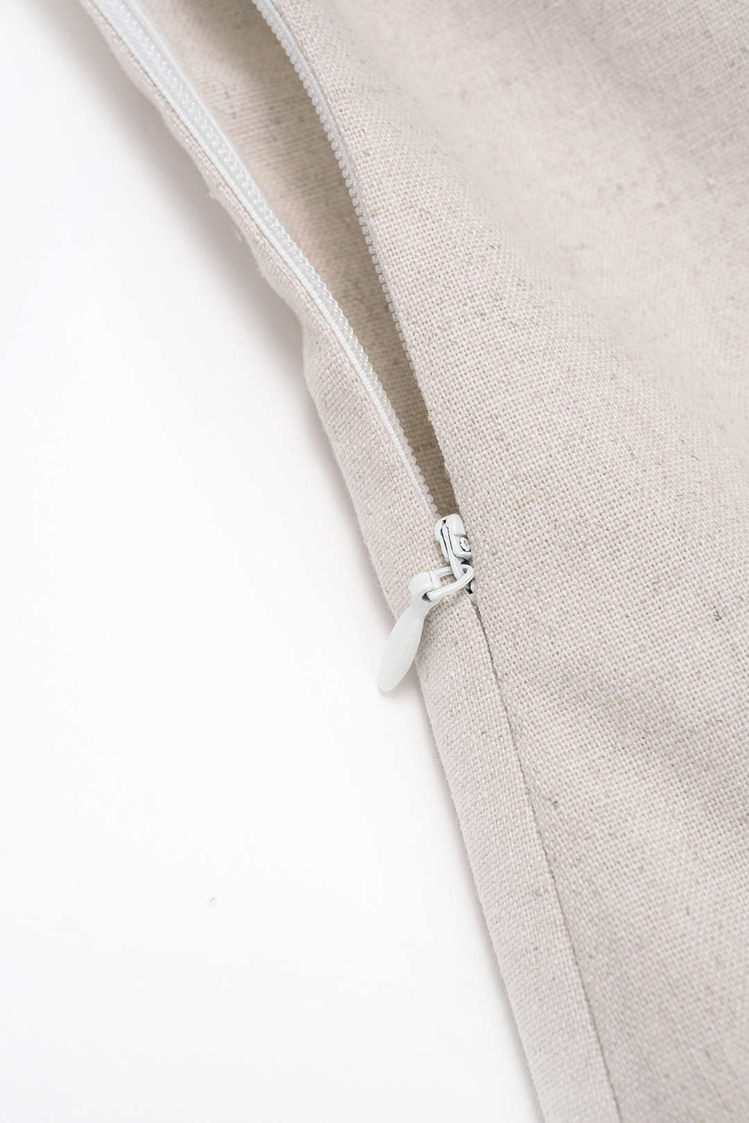 Linen U-Neck Ruched Sleeveless Maxi Dress