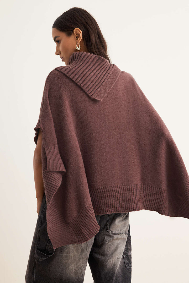 Knit Asymmetrical Irregular Long-Sleeve Top