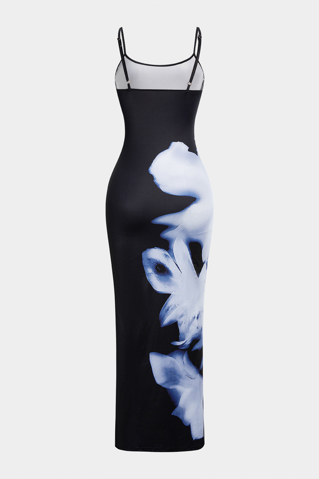 Floral Print Round Neck Sleeveless Maxi Dress