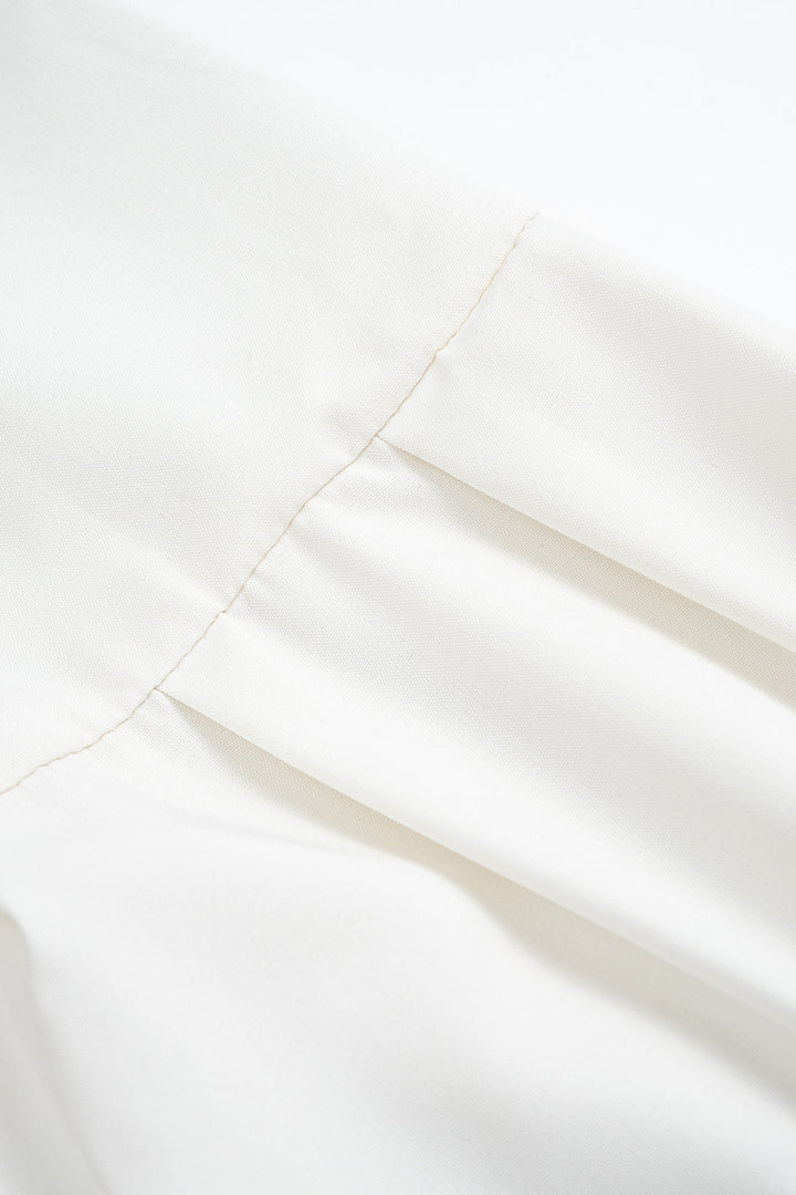 Solid V-Neck Belted Tie-Up Long Sleeve Maxi Dress