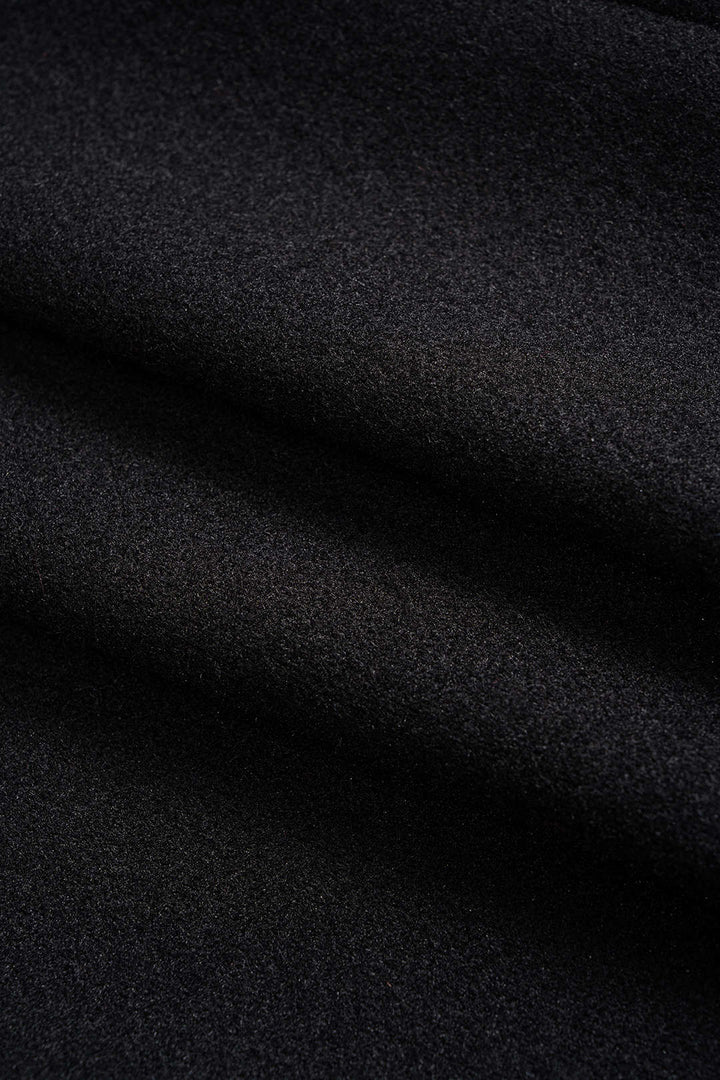 Patchwork Double Breasted Long Sleeve Maxi Dress